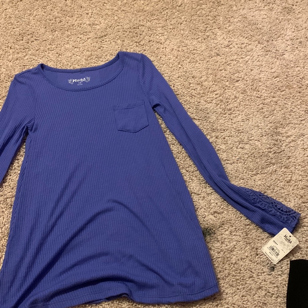 Casual blue long sleeve shirt